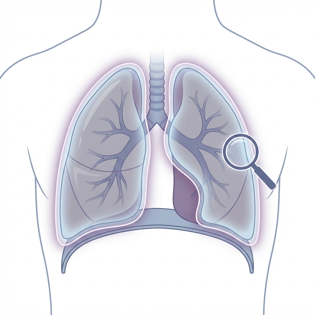 Comparison of healthy lung tissue vs asbestos-scarred tissue