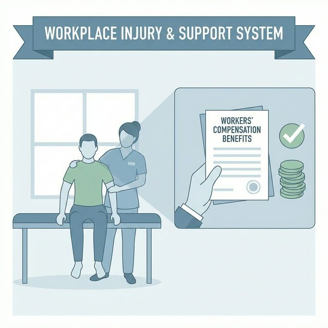 Workers compensation benefits illustration